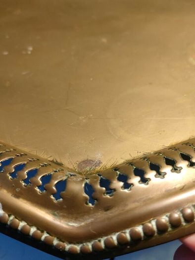 Gentleman's Library British Raj Octagonal Brass Tray