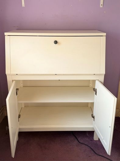 IKEA HEMNES White fold-down Secretary Desk