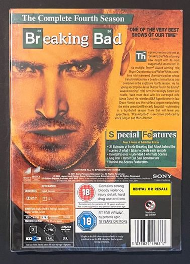 Breaking Bad Season Four Television Series New and Sealed