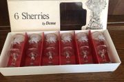 6 Vintage Dema Sherry glasses boxed