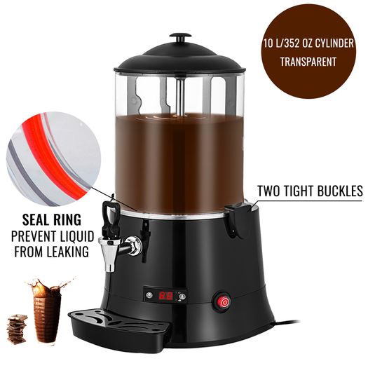 BRAND NEW 10L Electric Hot Chocolate Heater Melting Machine 400W Automatic Milk Mixer Warmer for Coffee Other Beverages Commercial