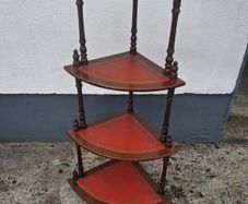 Vintage Mahogany 4-Tier Corner Whatnot Display
