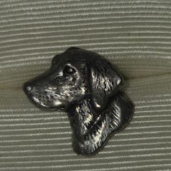 AR Brown Pewter Dog Head Pin