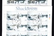 2004 Ireland Shackleton Antarctic Expedition Commemorative Stamp Sheetlet Plate 1A1A1A1A Fine Used with Dublin cancel of 19th March 2004 (First day of issue) on envelope extract.