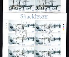 2004 Ireland Shackleton Antarctic Expedition Commemorative Stamp Sheetlet Plate 1A1A1A1A Fine Used with Dublin cancel of 19th March 2004 (First day of issue) on envelope extract.
