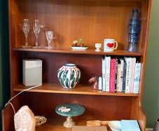 vintage wood highboard/bookcase