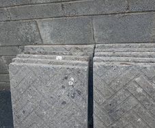 paving slabs & base layer
