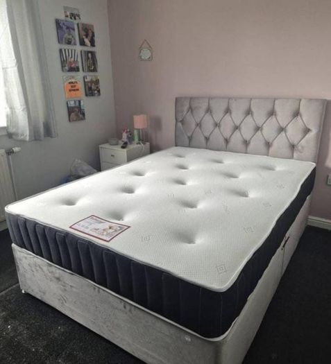 New Stylish Double 4ft, 4ft6, King 5ft And 6ft Superking Sizes Divan Beds Instock. Drawers And Optional Tufted Mattresses Available. Free Delivery