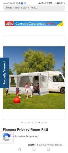 Fiamma Motorhome Privacy Room
