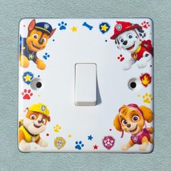 Kids Paw Patrol Light Switch - Full Colour UV Printed - New
