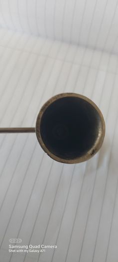 Candle metal snuffer ,,good patina for its age ,sold as seen
