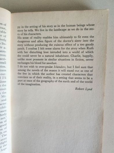 Islanders  By Peadar O' Donnell. Published By Mercier Press. First Edition 1963 Paperback In Good Condition.