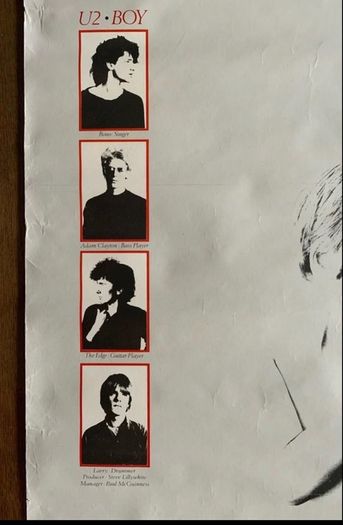 U2 - Boy (Super rare, vintage, 1980 Island UK promotional only instore poster.