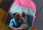 Personalised Photo Kids Lunch Box - bag Red Blue or Pink