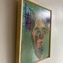 Original W.B Yeats William Butler Yeats Portrait in Abstract Painting Framed by Artist Image 10