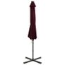 Cantilever Umbrella with Pole and LED Lights Bordeaux Red 300cm Image 2