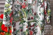 Tropical Print Floral Dress