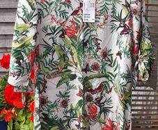 Tropical Print Floral Dress