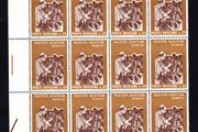 1969 Vatican City The Journey of Pope Paul to Africa Commemorative Stamps Block of 20 Mint Never Hinged (MNH)
