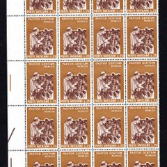 1969 Vatican City The Journey of Pope Paul to Africa Commemorative Stamps Block of 20 Mint Never Hinged (MNH)