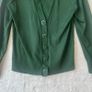 Tory Burch 100% Merino Wool Cardigan Sz XL Jewel Green Image 3