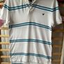 polo Tshirt American white striped 100% cotton xsmall Image 4