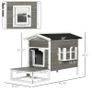 Deluxe Outdoor Cat House Wood Shelter Condo All Weather w/ Porch Image 3