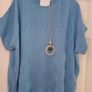 Blue Top and Neckpiece for sale. NEW, tags still on items. Image 3