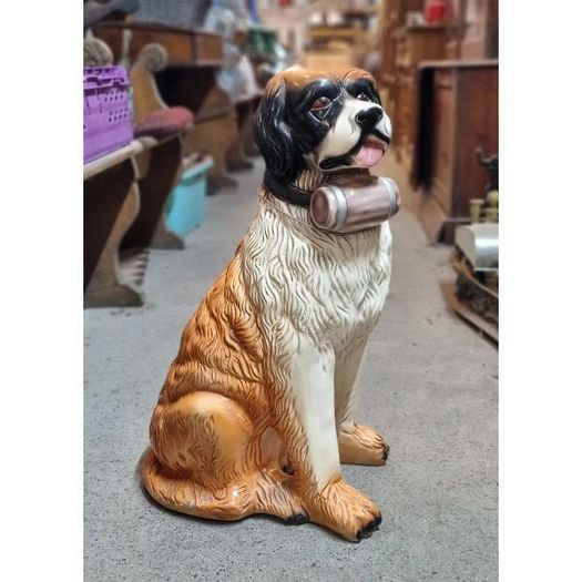 St Bernard Ceramic Floor Statue KAS1371