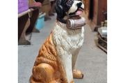 St Bernard Ceramic Floor Statue KAS1371
