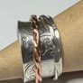Handmade sterling silver spinner fidget ring. Size o Image 4