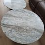 Set of 2 Acacia & Stone Side Tables Image 4
