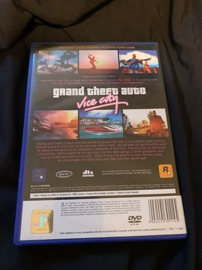 Grand Theft Auto: Vice City PS2 game w poster