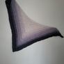 Handmade crochet triangle shawl wrap. Grey gradient ombre shawl Image 2
