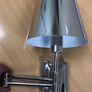 Polished Nickel Metal Light Swing Arm and Toggle Switch Image 5