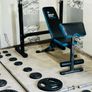Iron Weights Adjustable Rack Bench Barbell Dumbbells Image 2