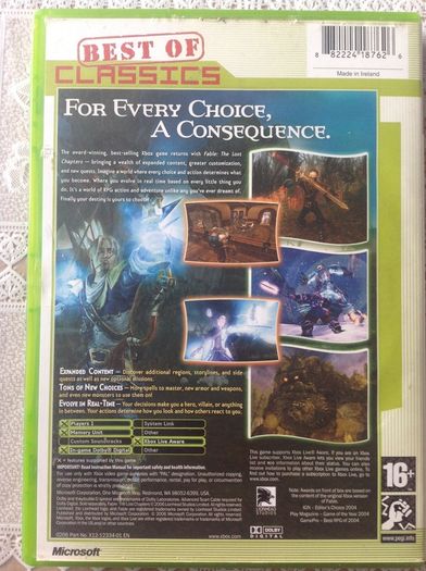 Fable: The Lost Chapters.  XBox