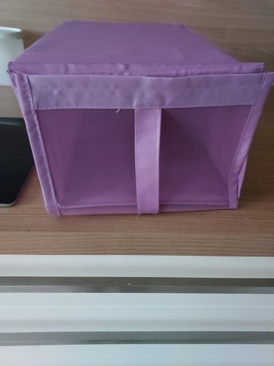 Purple Storage Boxes/ Collapsible Storage Cubes 22 x 34 x 16cm
