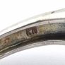 925 Vintage Sterling Silver Signed Chunky Blue Goldstone Ring Image 6