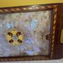 Antique \ Vintage Serving Dark Hardwood Tray Image 5