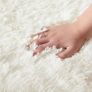 NEW SALE | Rugs Living Room - Modern White Area Rugs for Bedroom Non Slip -Super Soft Fluffy Shaggy Thick Pile Small Rug Non-Shedding Easy To Clean, 50cm x 80cm Image 3