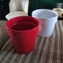 New A pair of 2 heavy Terracotta paint glazed plant pots Image 10