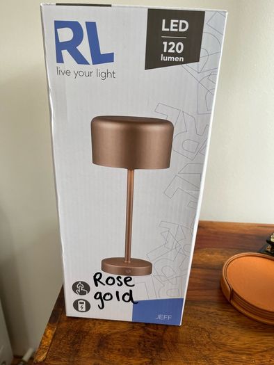 LED Rose Gold Lamp Touch lamp/3 Light settings