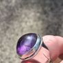 Early Twentieth Century Sterling Silver Amethyst Ring (14g) Image 3