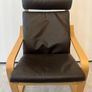 POANG Armchair, Dark Brown Leather Image 6