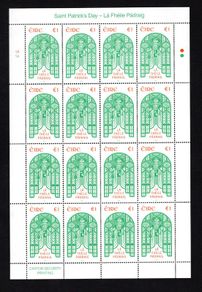 2015 Ireland St Patrick's Day Commemorative Stamp Sheetlet Plate 1A1A Mint Never Hinged (MNH)