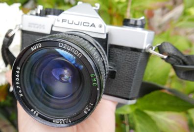 Vintage Fujica STX-1 35mm Film Camera X-auto Ozunon 1:2.8 28mm  Japan Tested