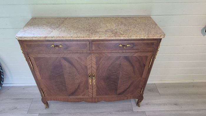 Antique French Louis XV Marble-Top Sideboard/Buffet