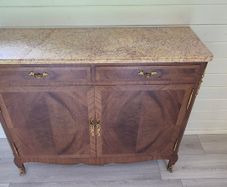 Antique French Louis XV Marble-Top Sideboard/Buffet