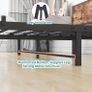 Double Bed Frame Metal Platform Bed Frame with Wood Headboard/Mattress Base/Underbed Storage/No Box Spring Needed/Black Image 4